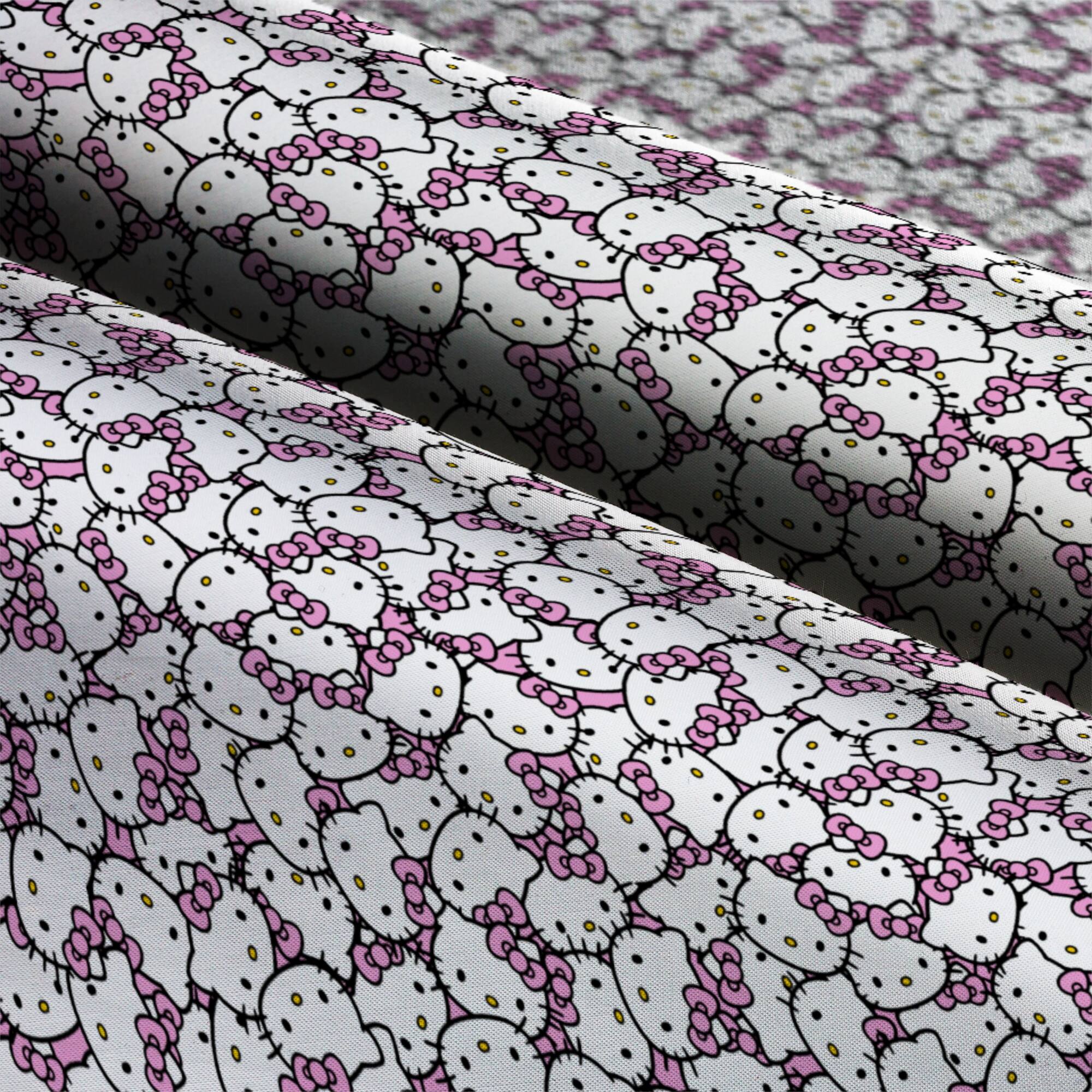 Hello Kitty® Packed Pink Bow Cotton Fabric